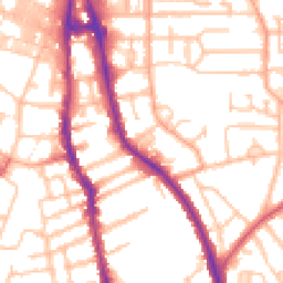 Daytime road noise heatmap for WV2 1HN