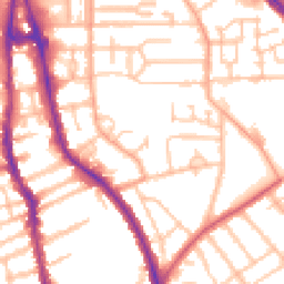 Daytime road noise heatmap for WV2 1HQ