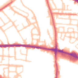 Daytime road noise heatmap for WV2 2EL