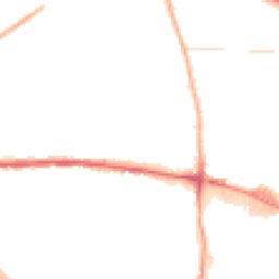 Night-time road noise heatmap for WV2 2EL