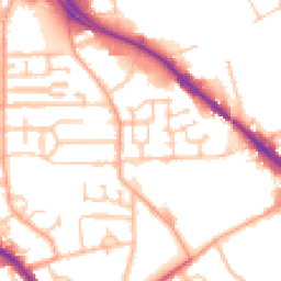 Daytime road noise heatmap for WV2 2FF