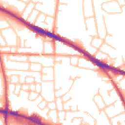 Daytime road noise heatmap for WV2 2FG