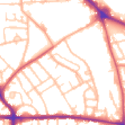 Daytime road noise heatmap for WV2 2HB
