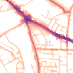 Daytime road noise heatmap for WV2 2JZ