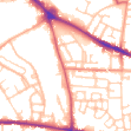 Daytime road noise heatmap for WV2 2LX