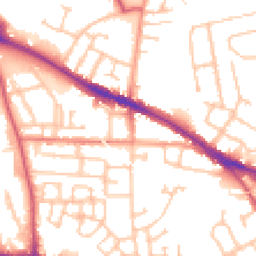 Daytime road noise heatmap for WV2 2NR