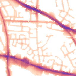 Daytime road noise heatmap for WV2 2NT