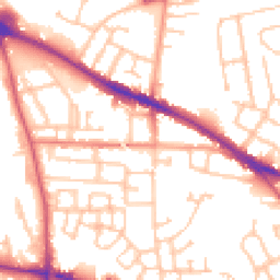 Daytime road noise heatmap for WV2 2PA