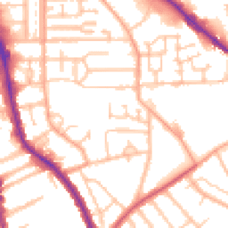 Daytime road noise heatmap for WV2 2QZ