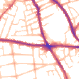 Daytime road noise heatmap for WV2 3JZ