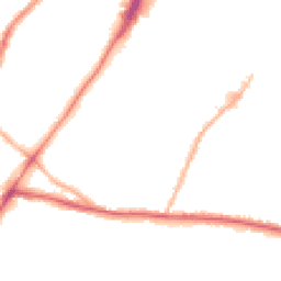 Night-time road noise heatmap for WV2 4PL