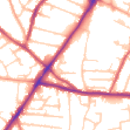 Daytime road noise heatmap for WV2 4QE
