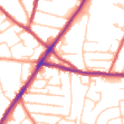 Daytime road noise heatmap for WV2 4QF