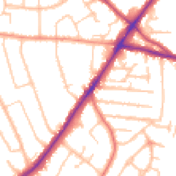 Daytime road noise heatmap for WV4 4AD