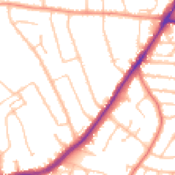 Daytime road noise heatmap for WV4 4AJ