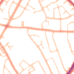 Daytime road noise heatmap for WV4 4BW