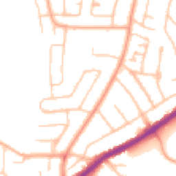 Daytime road noise heatmap for WV4 4TD