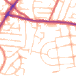 Daytime road noise heatmap for WV4 5BB