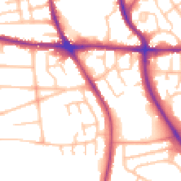 Daytime road noise heatmap for WV4 5DT