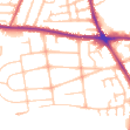 Daytime road noise heatmap for WV4 5HD