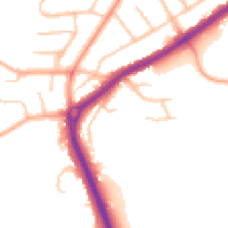 Daytime road noise heatmap for WV4 5NH