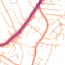 Daytime road noise heatmap for WV4 5QT