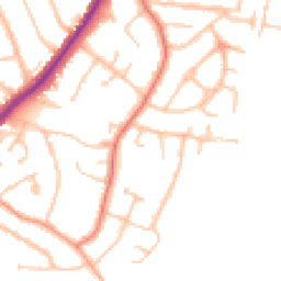 Daytime road noise heatmap for WV4 5RP