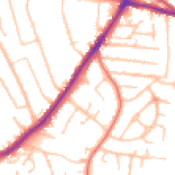 Daytime road noise heatmap for WV4 5TP