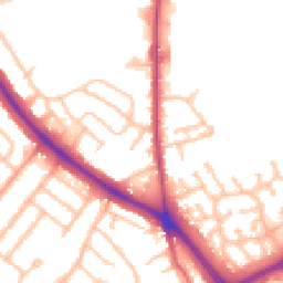 Daytime road noise heatmap for WV4 6DG