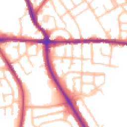 Daytime road noise heatmap for WV4 6DL