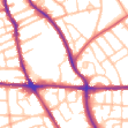 Daytime road noise heatmap for WV4 6EQ