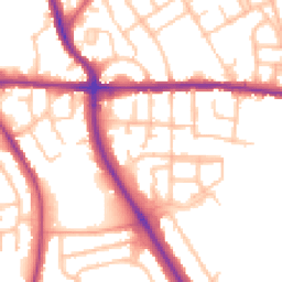 Daytime road noise heatmap for WV4 6EX