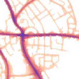 Daytime road noise heatmap for WV4 6HA