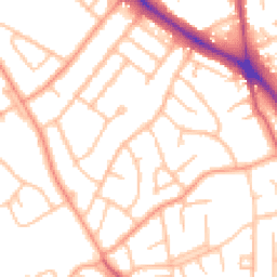 Daytime road noise heatmap for WV4 6LU