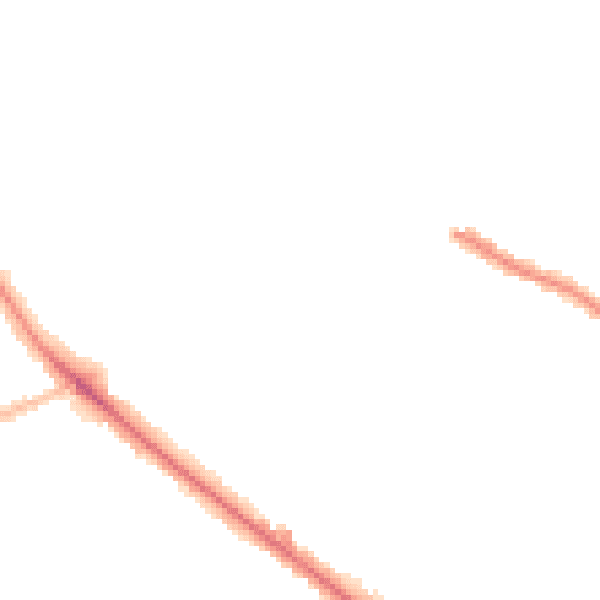 Night-time road noise heatmap for WV6 0AD