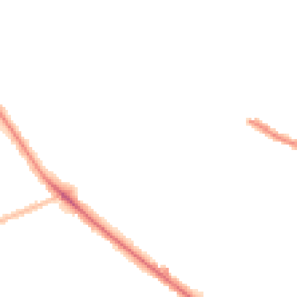 Night-time road noise heatmap for WV6 0AQ