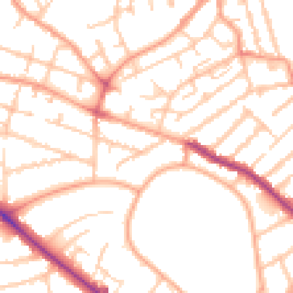 Daytime road noise heatmap for WV6 0AS