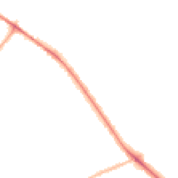 Night-time road noise heatmap for WV6 0BG