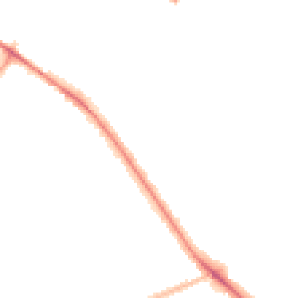 Night-time road noise heatmap for WV6 0BH
