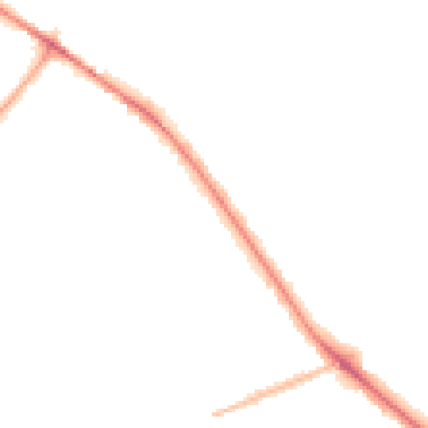 Night-time road noise heatmap for WV6 0DE