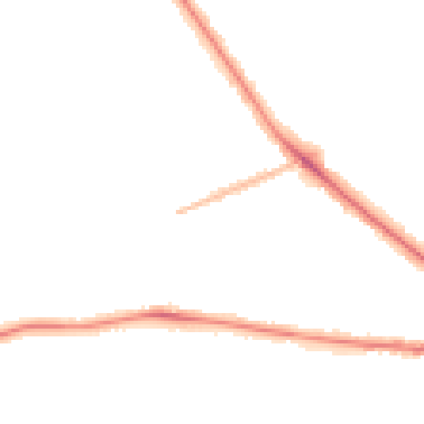 Night-time road noise heatmap for WV6 0DT