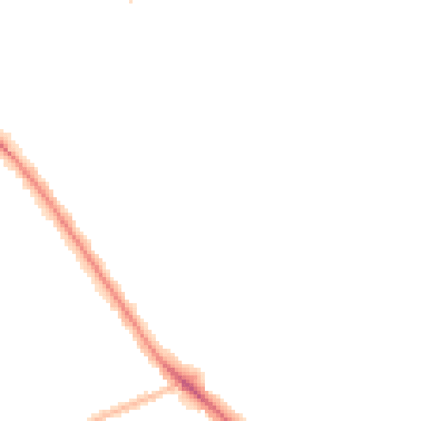 Night-time road noise heatmap for WV6 0DW