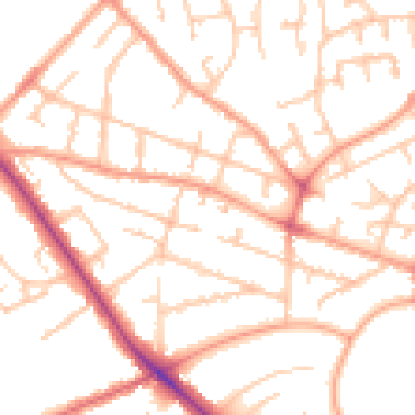 Daytime road noise heatmap for WV6 0RJ