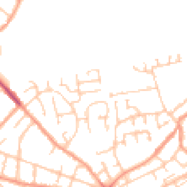 Daytime road noise heatmap for WV6 0TN