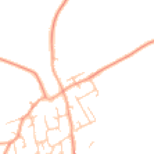 Daytime road noise heatmap for WV6 7AG