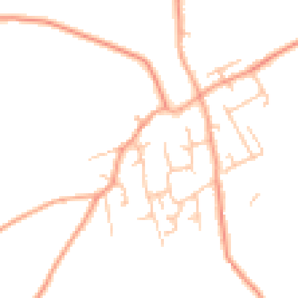 Daytime road noise heatmap for WV6 7BA