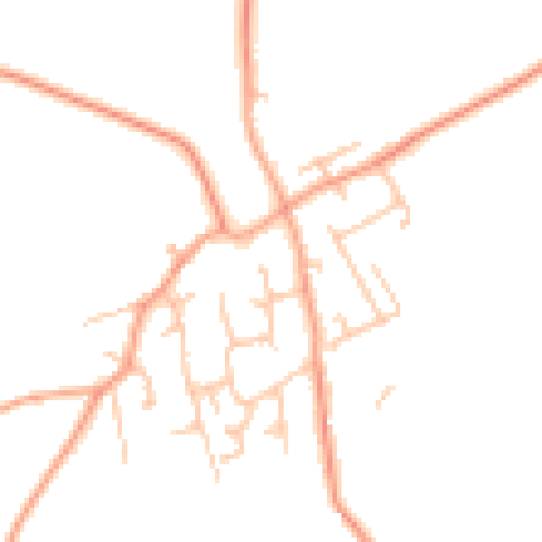 Daytime road noise heatmap for WV6 7BE