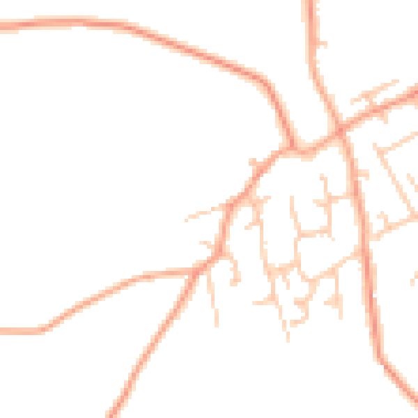 Daytime road noise heatmap for WV6 7BP