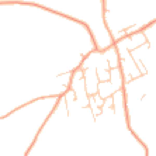 Daytime road noise heatmap for WV6 7BW