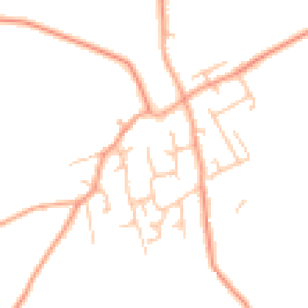 Daytime road noise heatmap for WV6 7DE